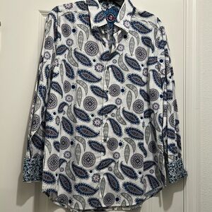 Robert Graham Pinehill Long Sleeve Shirt Mens Classic Fit Paisley size large